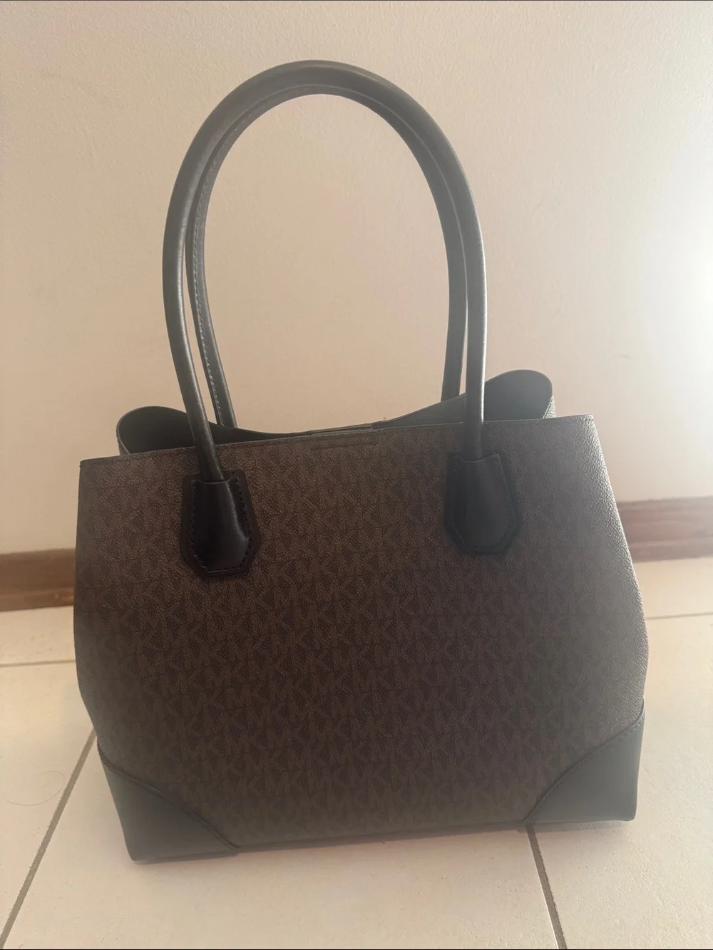 Michael Kors Brown and Black Logo Tote
